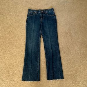 NWT J.Crew Full Length Demi Boot Jeans Raw Hem Sz 26 Petite